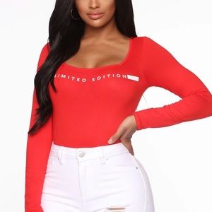 For This Time Only Only Bodysuit - Red / M